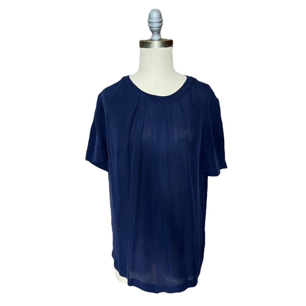 J. Crew Silk Open Back Short Sleeve Blouse size 14